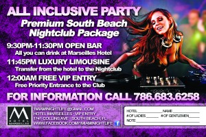 A flyer for a Miami night club